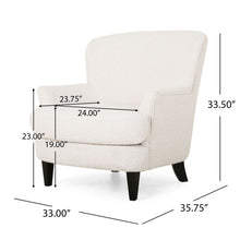 Load image into Gallery viewer, Melodique - Boucle Fabric Upholstered Club Chair With Tapered Legs