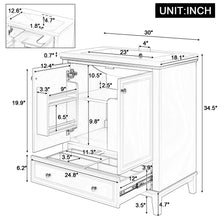 Load image into Gallery viewer, 30" Bathroom Vanity With Sink Combo Undermount Sink, Cabinet With Doors And Drawer - White