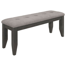 Load image into Gallery viewer, Erskin - Upholstered Dining Bench With Button Tufted Cushion - Dark Gray