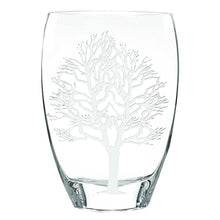 Load image into Gallery viewer, Tree Of Life Oval Free Table Vase - Clear / White