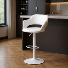 Load image into Gallery viewer, Metal Low Back Bar Height Bar Chair - White