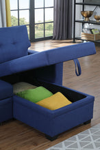 Load image into Gallery viewer, Upholstered Pull Out Sectional Sofa With Chaise