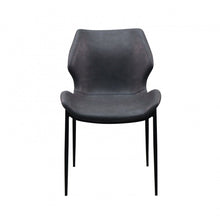 Load image into Gallery viewer, Upholstered Faux Leather Wing Back Dining Side Chairs (Set of 2) - Gray