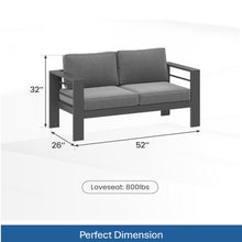 Load image into Gallery viewer, All-Weather Patio Loveseat With Thick Cushions