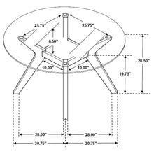Load image into Gallery viewer, Flynn - 5 Piece Glass Top Dining Table Sets And Chairs - Brown