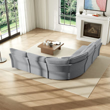 Load image into Gallery viewer, 5 Seater L Shaped Sectional Sofa With Curved Corner, 7 Pillows