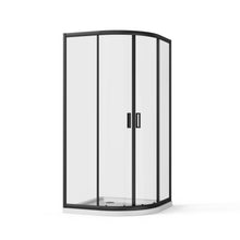 Load image into Gallery viewer, Corner Shower Door With Double Sliding - Matte Black