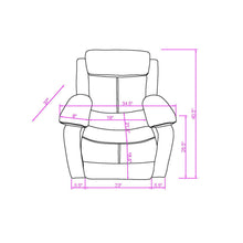 Load image into Gallery viewer, Blanche - Glider Recliner With LED, Pillow Top Arms