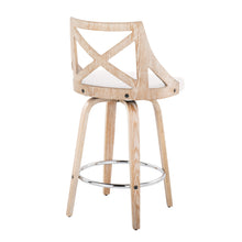 Load image into Gallery viewer, Charlotte - Farmhouse Fixed Height Counter Stool With Swivel And Round Footrest (Set of 2)