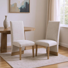 Load image into Gallery viewer, Upholstered Fabric Dining Side Chairs (Set of 2) - Beige / Natural