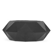 Load image into Gallery viewer, Modern Polygonal Coffee Table With Hammered Texture - Black