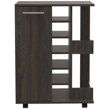 Load image into Gallery viewer, Rolling Dining Room Bar Cart With Wine Storage - Espresso