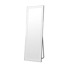 Load image into Gallery viewer, 65" Aluminum Round Lighted Freestanding Framed Cheval Mirror - Black