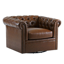 Load image into Gallery viewer, Chesterfield Style Swivel Club Chair With Button Tufted
