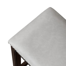 Load image into Gallery viewer, Backless Counter Height Bar Chair - Gray / Espresso