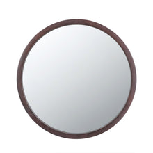 Load image into Gallery viewer, Circle Wall Mirror With Wooden Frame, Wall Mirror For Living Room
