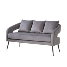 Load image into Gallery viewer, Open Back Loveseat Settee With 3 Pillows