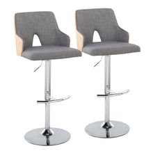 Load image into Gallery viewer, Stella - Contemporary Adjustable Barstool Stool With Swivel & Rounded T Footrest (Set of 2)