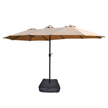 Load image into Gallery viewer, Double- Sided Outdoor Market Umbrella With Lights And Base