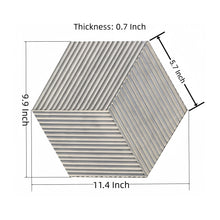 Load image into Gallery viewer, Hexagon Natural Stone Marble Tile, 3D Fluted (Set of 12)