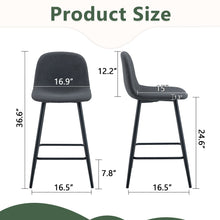 Load image into Gallery viewer, Modern Bar Chair Rounded Backrest (Set of 2)