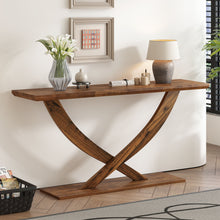 Load image into Gallery viewer, Console Table With Cross Leg Base And Reinforced Support Plate