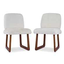 Load image into Gallery viewer, Dining Chair With Curved Legs (Set of 2) - Beige / Brown