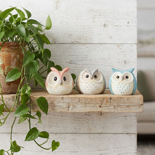 Load image into Gallery viewer, Owl Figurine (Set of 3) - Blue / Gray