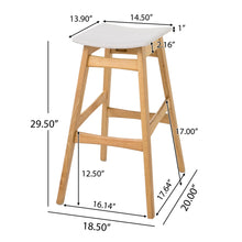 Load image into Gallery viewer, Modern Bar Stool Set With Upholstered Seating