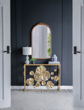 Load image into Gallery viewer, Console Table With Mirrored Glass Top, Modern Entryway Table For Living Room Foyer Entryway - Gold