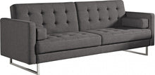 Load image into Gallery viewer, Sleeper Sofa With Silver Legs - Gray