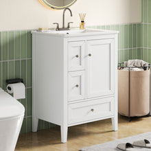 Load image into Gallery viewer, Modern Bathroom Vanity With Sink, Soft Close Drawers & Door, Storage Rack