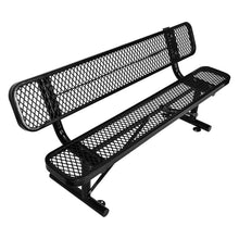 Load image into Gallery viewer, Outdoor Steel Bench With Backrest