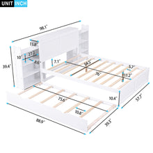Load image into Gallery viewer, Storage Platform Bed With Pull Out Shelves And Trundle