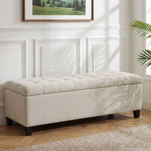 Load image into Gallery viewer, Upholstered Storage Ottoman Bench
