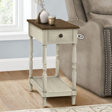 Load image into Gallery viewer, Accent End Table, 2 Tier, Storage Drawer, Traditional Stylish Design