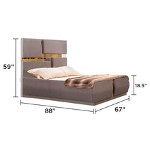 Load image into Gallery viewer, Lorenzo - Queen Size Tufted Upholstered Bed - Gray