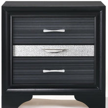 Load image into Gallery viewer, Rectangular Three Drawers Nightstand With Solid Wood Top - Black