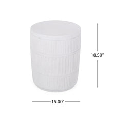 Load image into Gallery viewer, Outdoor Patio End Table - Antique White