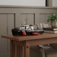 Load image into Gallery viewer, Hand Painted Model Boat (624420) - Black / White