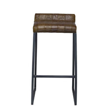 Load image into Gallery viewer, 27" Iron Backless Counter Height Bar Chair - Brown / Black