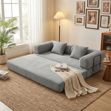 Load image into Gallery viewer, Convertible Sofa Bed With Removable Pillows