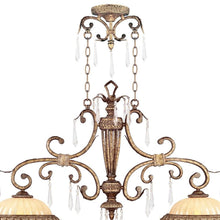 Load image into Gallery viewer, Two Light Metal Dimmable Chandelier With Shades - Gold