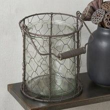 Load image into Gallery viewer, Wire Basket Jar - Brown / Clear