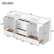 Load image into Gallery viewer, Shaker Free Standing Bathroom Vanity Cabinet & Sink, Soft Close Drawers, Soft Close Doors