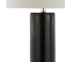 Load image into Gallery viewer, Table Lamp With Drum Shade - Silver / Black