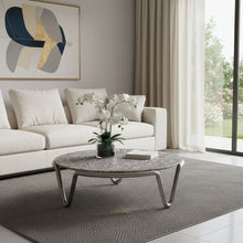 Load image into Gallery viewer, 43" Stainless Steel Round Coffee Table - Gray / Silver