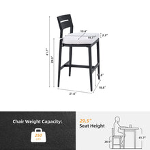Load image into Gallery viewer, Modern Outdoor Bar Stools With Backrest And Footrest (Set of 2)