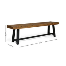 Load image into Gallery viewer, Cloud - Outdoor Bench With Acacia Wood Frame And Slat Panel Design