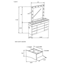 Load image into Gallery viewer, Elisa - Vanity Set With Stool And LED Bulbs